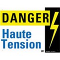 Plaque en Aluminium avec Signalisation "DANGER HAUTE TENSION" Catu