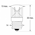 Lampe à Filament Orbitec 3 W – E14 – 130 V – 23 mA – ø 13 x 30 mm
