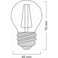 Lampe LED à filament G45 Sphérique 4W 410lm E27 - Lenilux