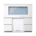 M-Plan KNX, cde multifonction avec thermostat 4 touches Blanc brillant