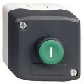 Harmony boite - 1 bouton poussoir vert affleurant Ø22 - 1F+1O - I