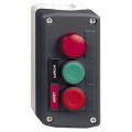 Harmony boite - 3 boutons poussoirs Ø22 - vert /rouge/voyant rouge