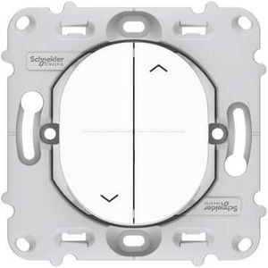 Interrupteur 2 Boutons Blanc pour Volet Roulant Ovalis Schneider – Fixation par Vis