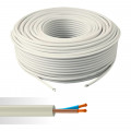 Câble électrique souple HO5VV-F 2X2,5mm² blanc couronne de 50m 