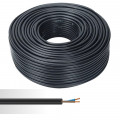 Câble électrique rigide U-1000 R2V 2X1,5mm² noir couronne de 100m 