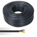 Câble électrique rigide U-1000 R2V 4G2,5 mm² noir couronne de 50m