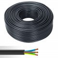 Câble électrique souple HO7RN-F 3G1,5mm² noir couronne de 100m 