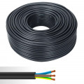 Câble électrique souple HO7RN-F 3G2,5mm² noir couronne de 100m 