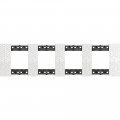 Plaque de finition Living Now Collection Les Blancs matière polymère 4x2 modules - finition Pixel