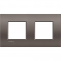 Bticino living light - plaque 2x2p 71mm argile