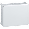 Boîte rectangulaire 310x240x124 étanche Plexo gris-entrée défonç (36) -IP55/IK07- 750°C