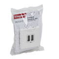Prise Double USB 1500 mA - Blanc - Composable