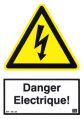 Pancarte adhésive en plastique rigide "Danger électrique" - Catu