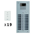 Kit 19 appels audio  mains libres avec platine de rue aluminium 5mm gtv62