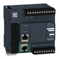 Modicon M221, contrôleur 16E/S relais, port Ethernet+série, 100/240VCA