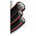 Gaine tpc diam 90 rouge ou noire liseré rouge - conduit isolant souple c50m (prix au m)