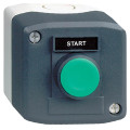 Harmony boite - 1 bouton poussoir vert affleurant Ø22 - 1F - Start