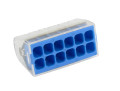 Boîte de connecteur mini connex 12 entrées bleue