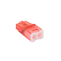 Boîte de connecteur mini connex 2 entrées rouge