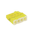 Boîte de connecteur mini connex 4 entrées jaune