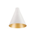 Lalu® cone 15, abat-jour, mix&match, h : 17 cm, blanc/or