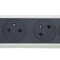 Legrand - Rallonge multiprise rotatif avec 6 prises de courant Surface et interrupteur avec cordon 1,5m - blanc et gris foncé