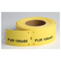 Rouleau d'étiquettes barrette pur 100x60 jaune