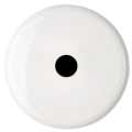 Façade iris by modelec en porcelaine blanche simple poste sortie de câble +cache