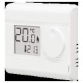 Thermostat d'ambiance hebdo à piles fil. +5°cà +30°c, filaire