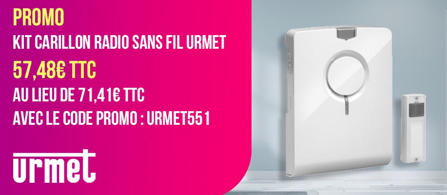 Promotion sur le kit carillon sans fil avec flash Urmet