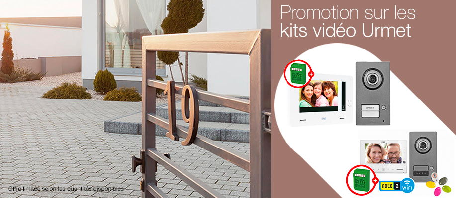 Promotion sur les kits vidéo Urmet et un 1 télérupteur offert