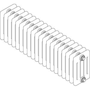 Radiateur électrique tubulaire Acova Vuelta ACATMC3-100-100-SR plinthe sr blanc