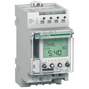 Schneider Electric Interrupteur Horaire Digital Ihp 1C, 24 H Et ou 7 Jours, 1 Of, Rétro-Éclairé