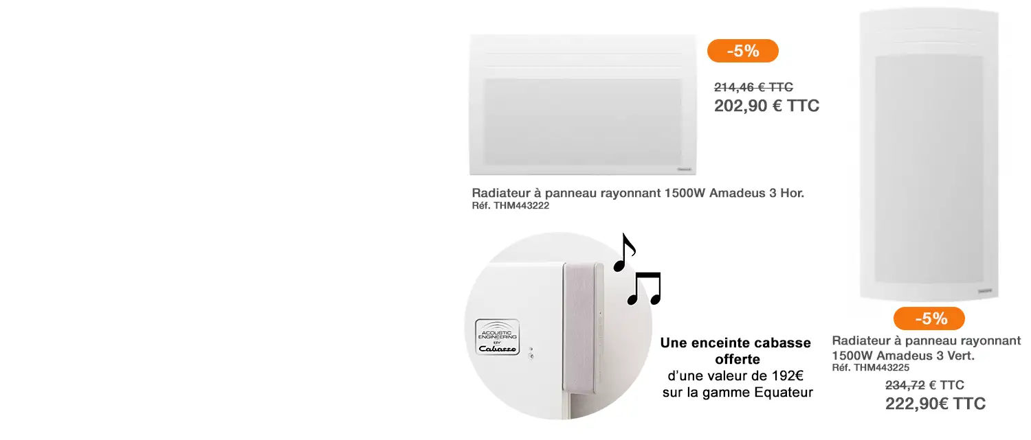 Promotions sur les radiateurs électriques Thermor
