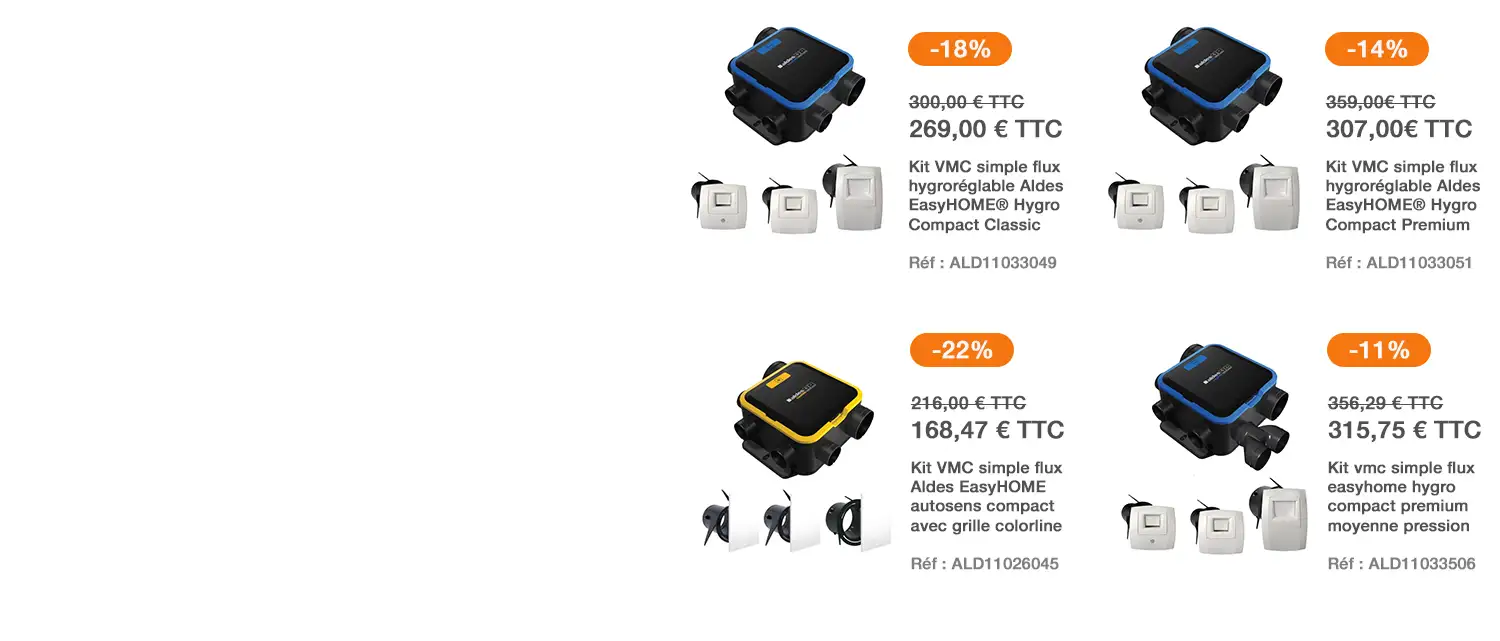 Promotions sur les VMC Aldes – Qualité pro à prix réduit !