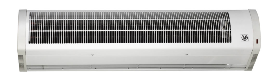 Rideau d'air chaud 16,4kW S&P Unelvent COR-1500 NW15 batterie à eau, longeur 1755mm - S&P France - 680129
