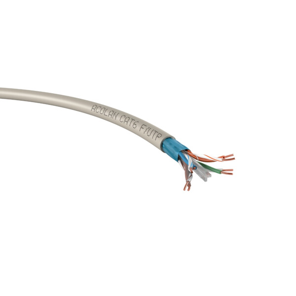 Câble Réseau Ivoire 4 Paires 450 MHz Catégorie 6 F/UTP LSOH ACOLAN Acome – Couronne de 50 m - Acome - M5007A-C50