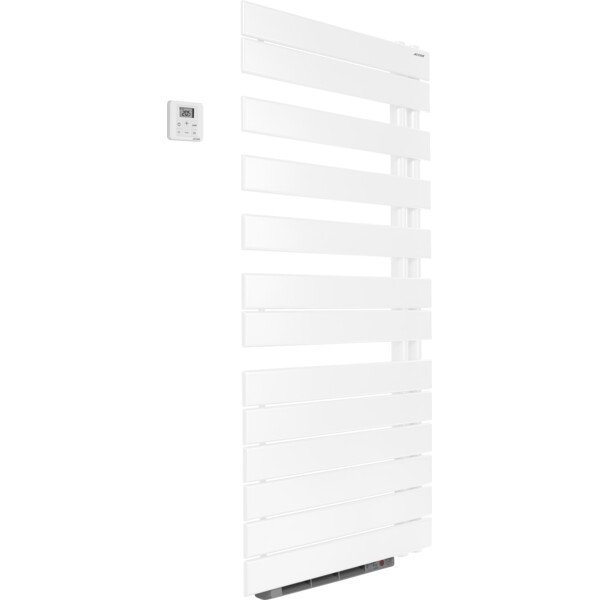 Sèche-serviette Acova Fassane SPA + Air 594W asymétrique à droite - Eau chaude blanc - Acova - FR118-055IFS