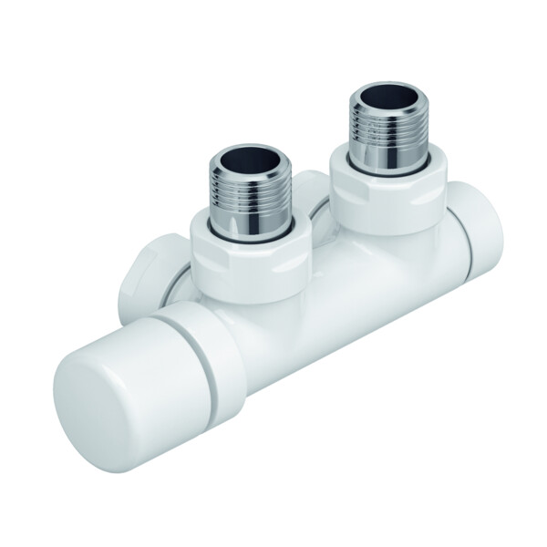 Kit P Blanc  Robinetterie Thermostatisable en H Coudé 1/2'' Acova – Tête Manuelle à Gauche - Acova - 991601