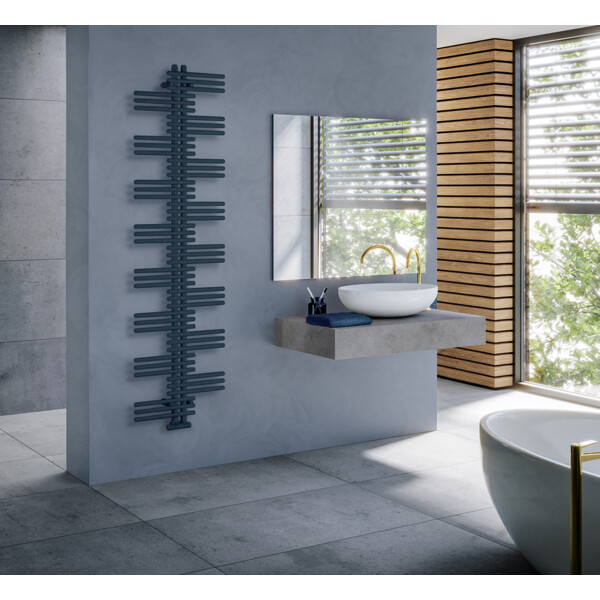Manava EC, Blanc RAL 9016, 541W, H 1340 mm / L 600 mm, robinet blanc - Acova - WMVSS130060WZZZ
