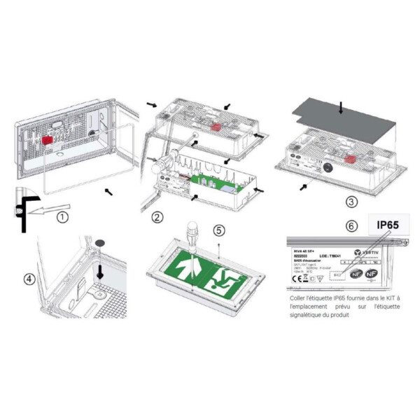 Kit IP65 pour Bloc Autonome d'Eclairage de Sécurité - pour RIVA Bi ST -  pour RIVA 45 ST + - AEES by Chloride - 8007410