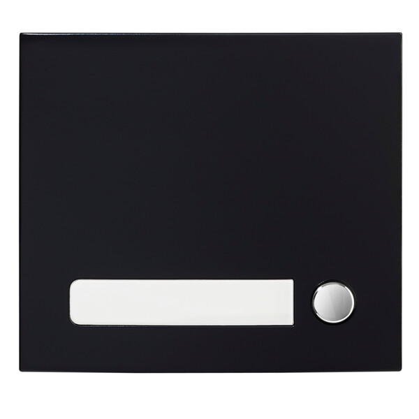 Façade 1 bp finition noire satinée pour module d'appel gtsw (200431) - Aiphone - GF1PB