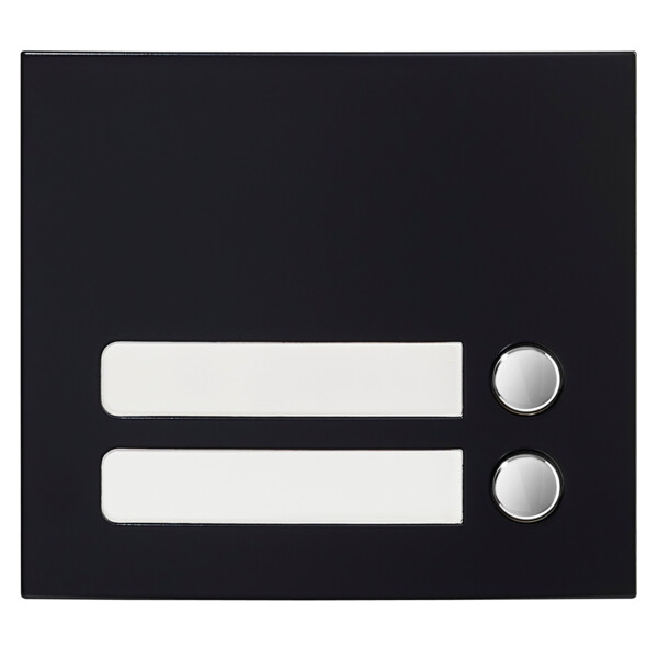 Façade 2 bp finition noire satinée pour module d'appel gtsw (200432) - Aiphone - GF2PB