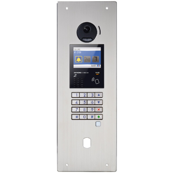 Platine vidéo enc. inox, défilement, nfc, b. mag., perçage vigik (2 noms hexact) (200492) - Aiphone - GTDMBLVN2
