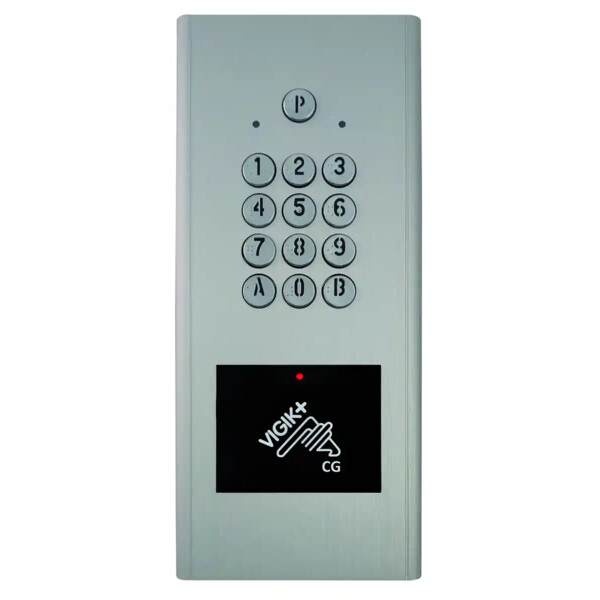 Clavier codé avec lecteur vigik+  intégré / gestion temps réel - finition argent - Aiphone - HEACTRV3