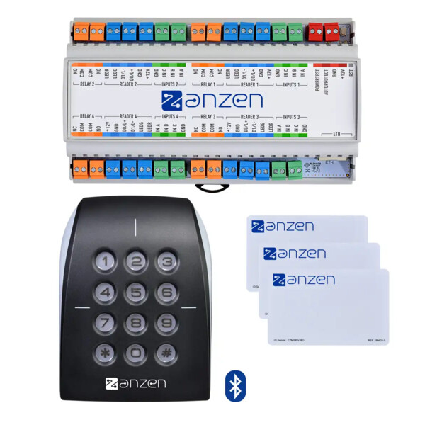 Pack contrôle d'accès : 1 centrale, 1 lect. bt osdp avec clavier codé + 3 badges - Aiphone - AZPACKBLUEAC