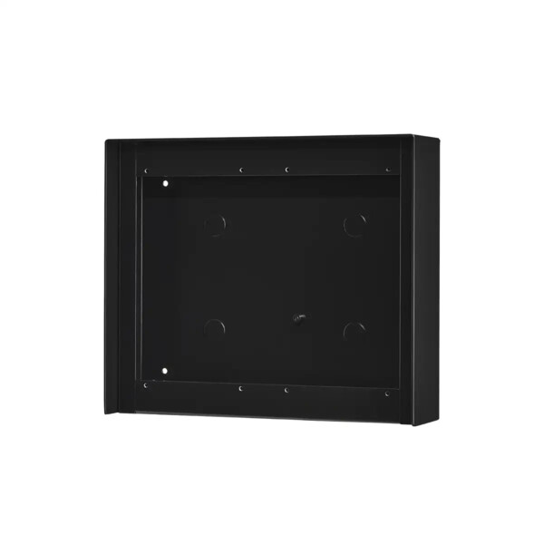 Cadre saillie avec visière anti-pluie, finition noire satin pour 2 x gf2fb - Aiphone - GT202HBB
