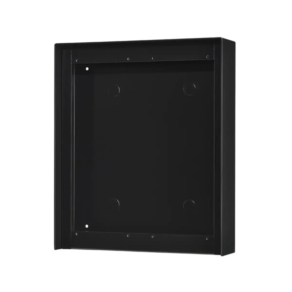 Cadre saillie avec visière anti-pluie, finition noire satin pour 2 x gf3fb - Aiphone - GT203HBB