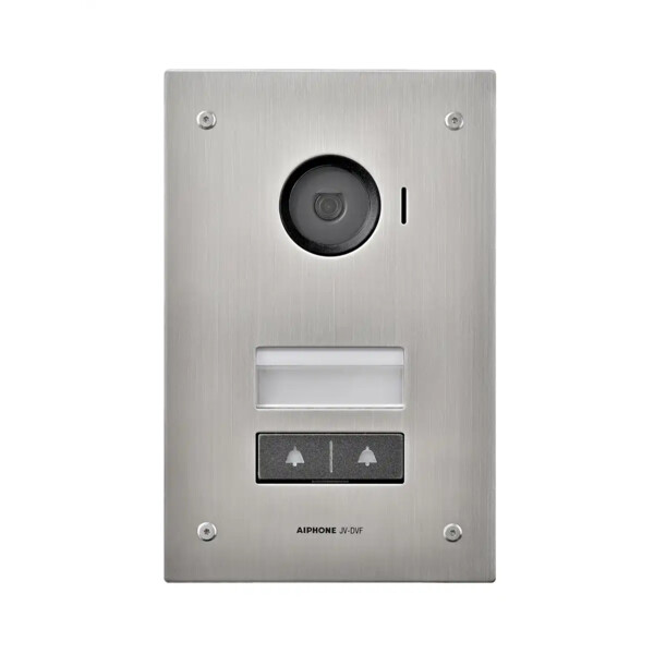 Platine jv vidéo, encastrée, avec 2 boutons d'appel pour 2 moniteurs jv1md - Aiphone - JV2DVF
