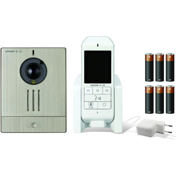 Carillon vidéo ss fil, techno dect avec 6 piles lithium pour la platine fournies - Aiphone - WL11B